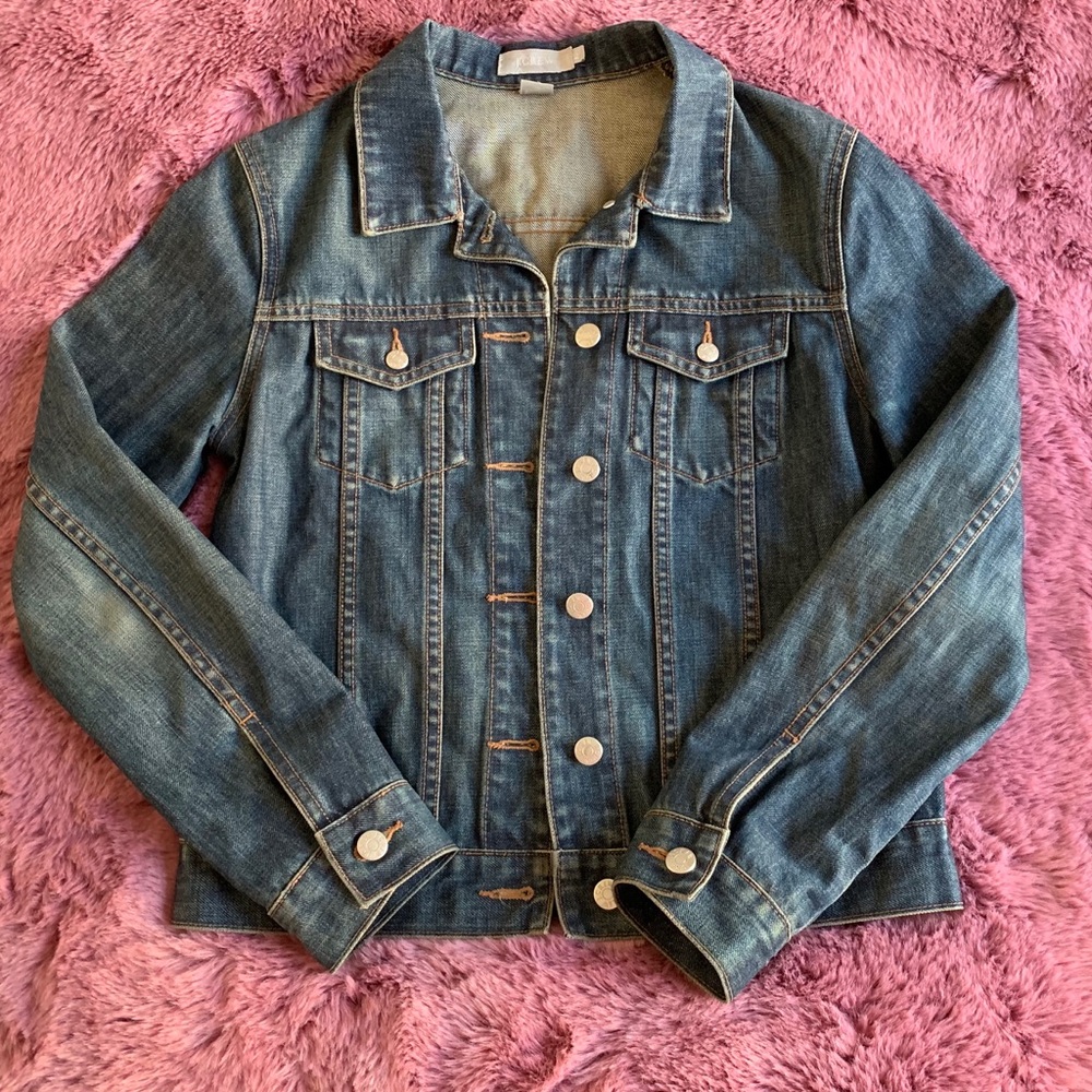 J Crew Women Denim Jacket size XS distressed